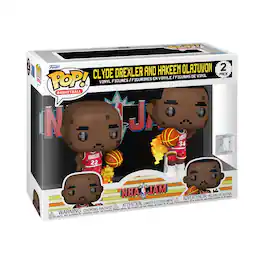 Clyde Drexler and Hakeem Olajuwon Houston Rockets NBA Jam Funko Pop! Vinyl Figure Two-Pack - Multicolor