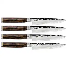Shun - Premier Steak Knife Set, 4 Piece - Brown