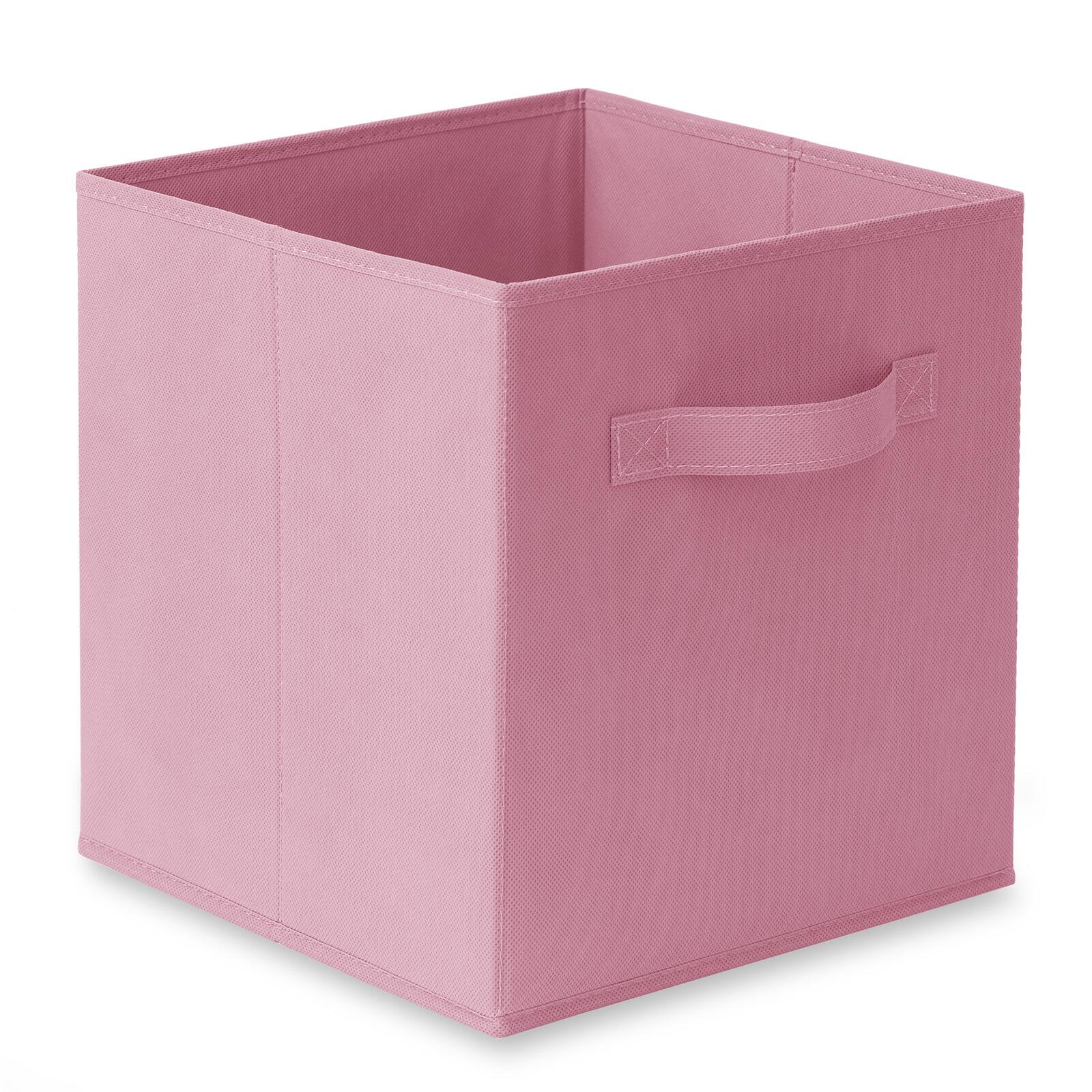 Alt View 1. Casafield - (Set of 12) Collapsible Fabric Cubes - Storage Bins - Light Pink.