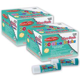 Charles Leonard - Creative Arts Economy Glue Stick Classpack .28 oz. Clear 30 Per Pack 2 Packs
