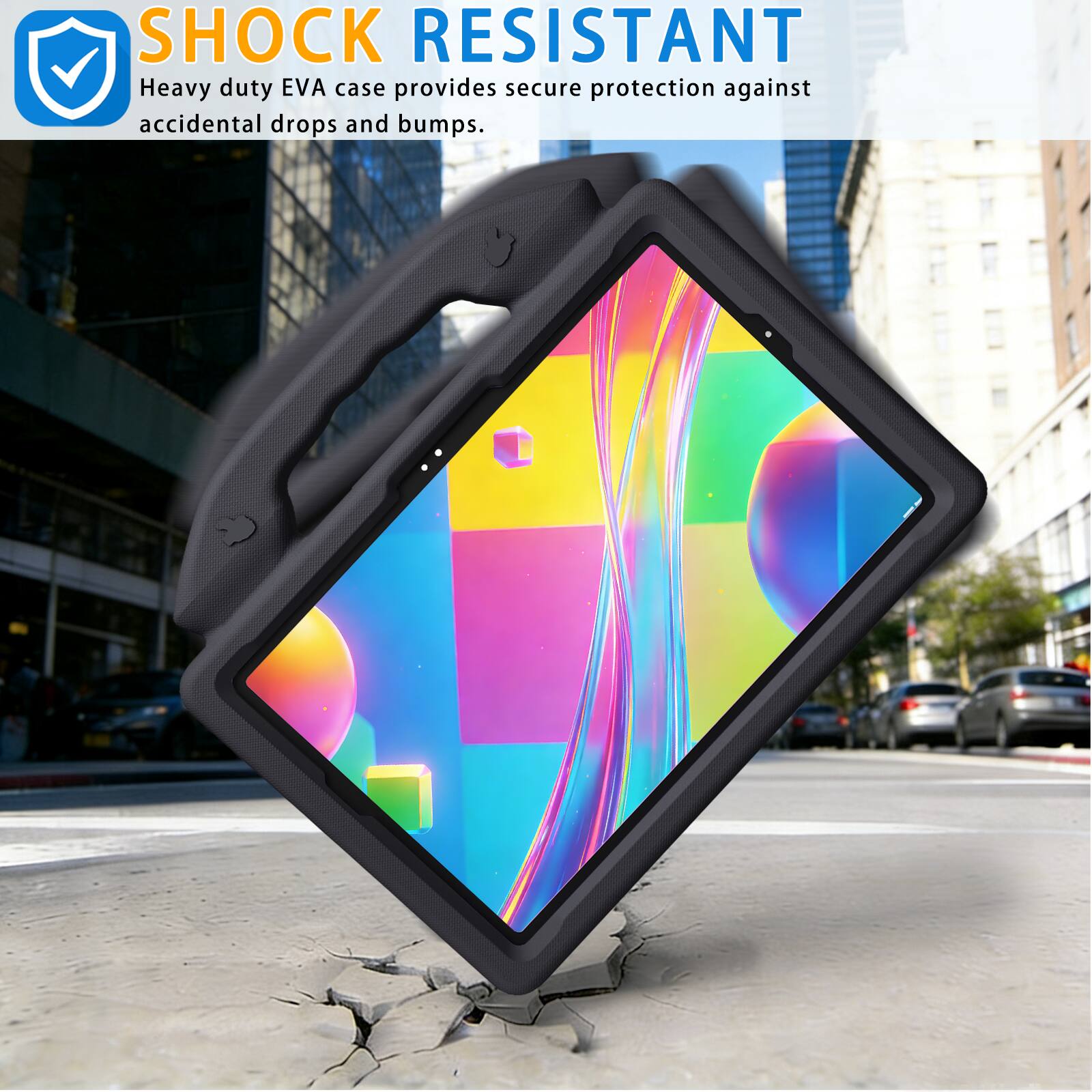 SHOCK RESISTANT  
Heavy duty EVA case provides secure protection against accidental drops and bumps.