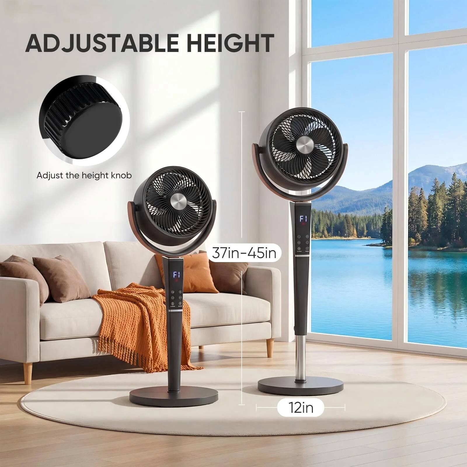 ADJUSTABLE HEIGHT

Adjust the height knob

37in-45in

12in