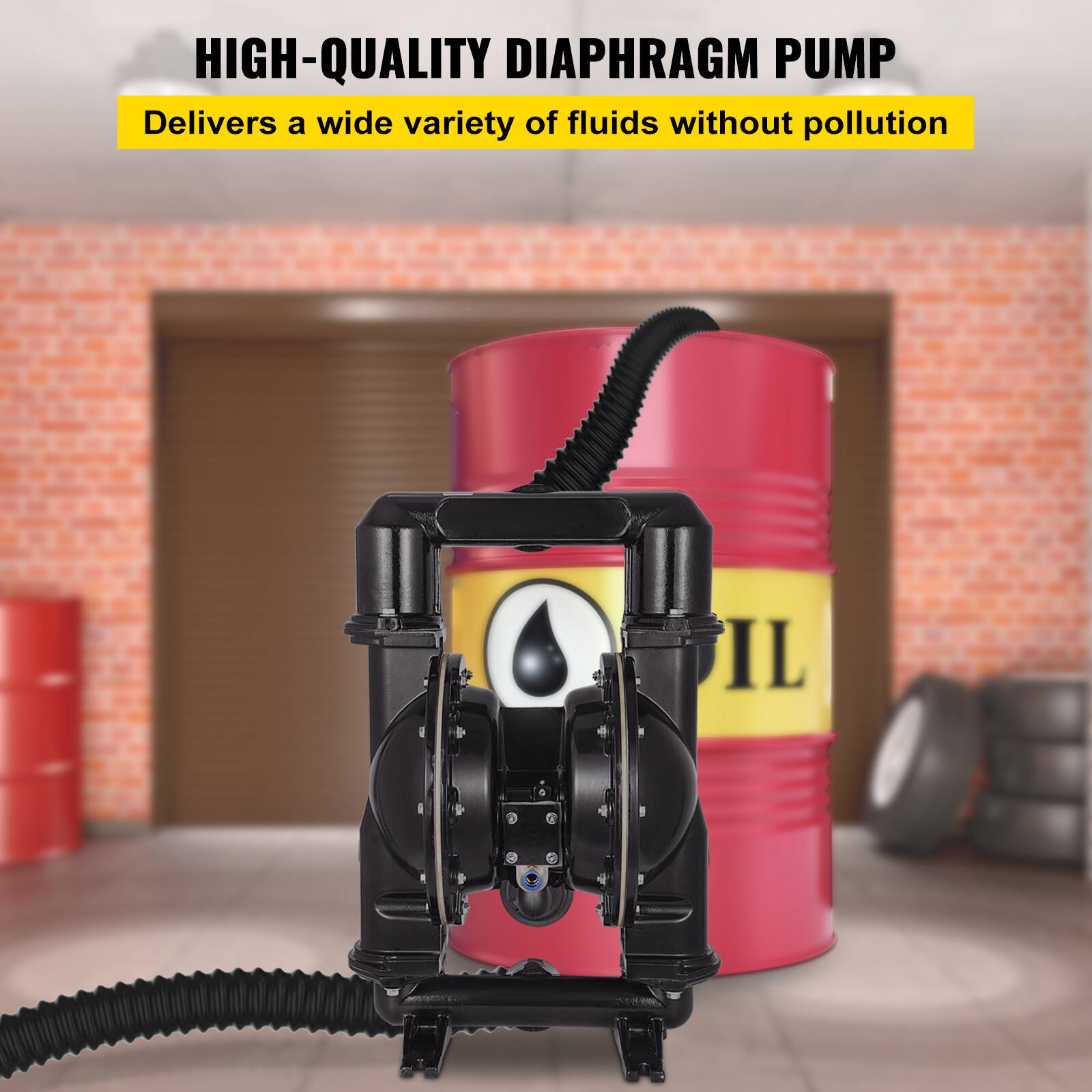 HIGH-QUALITY DIAPHRAGM PUMP  
Delivers a wide variety of fluids without pollution