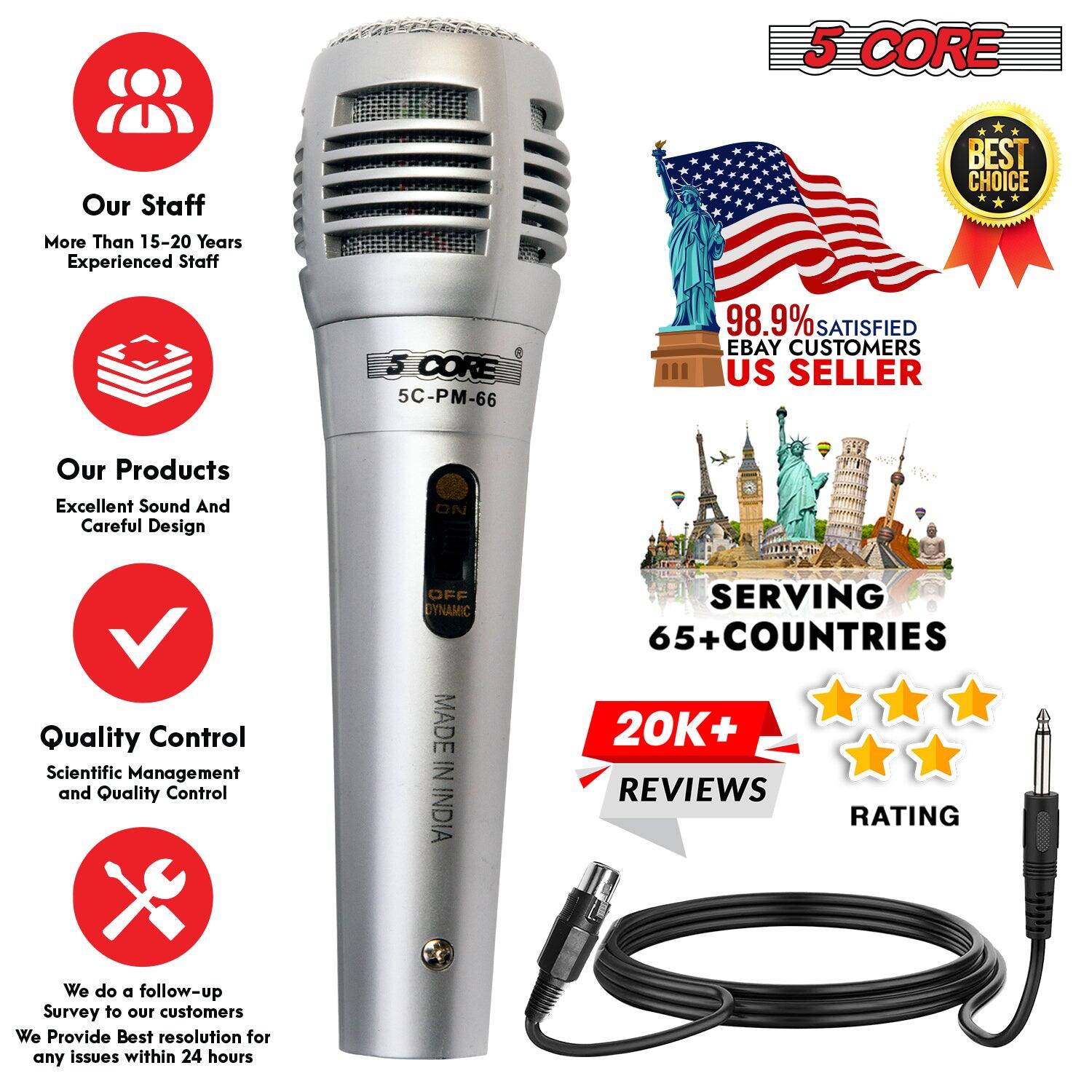 **5 CORE**

- **Our Staff**  
  More Than 15-20 Years Experienced Staff

- **Our Products**  
  Excellent Sound And Careful Design

- **Quality Control**  
  Scientific Management and Quality Control

- **We do a follow-up Survey to our customers**  
  We Provide Best resolution for any issues within 24 hours

**5C-PM-66**

- **98.9% SATISFIED EBAY CUSTOMERS**  
  US SELLER

- **SERVING 65+COUNTRIES**

- **20K+ REVIEWS**

- **RATING**

- **MADE IN INDIA**

- **BEST CHOICE**