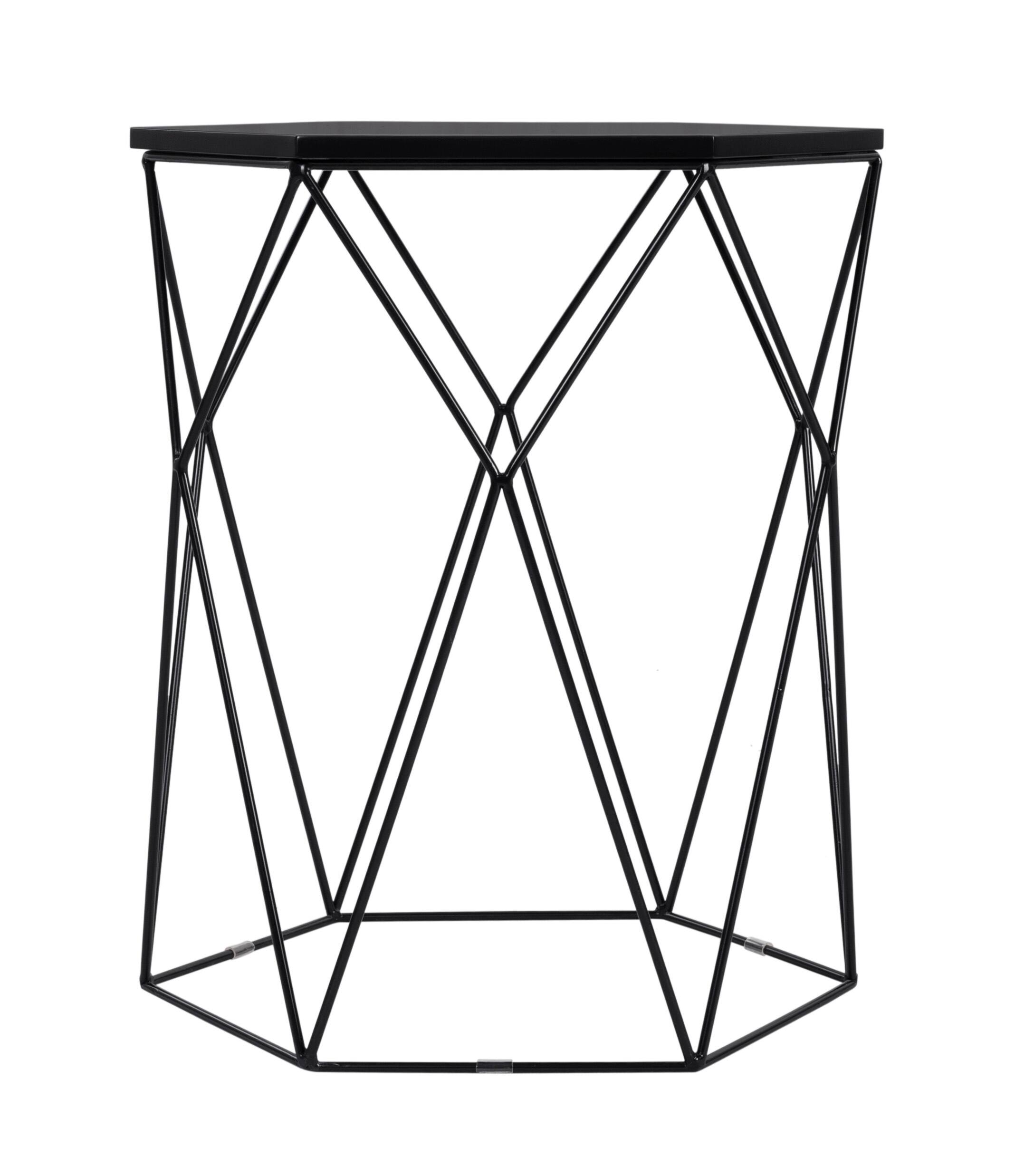 Alt View 3. Adore Decor - Adore Decor Element Geometric Side Table, Black - Black.