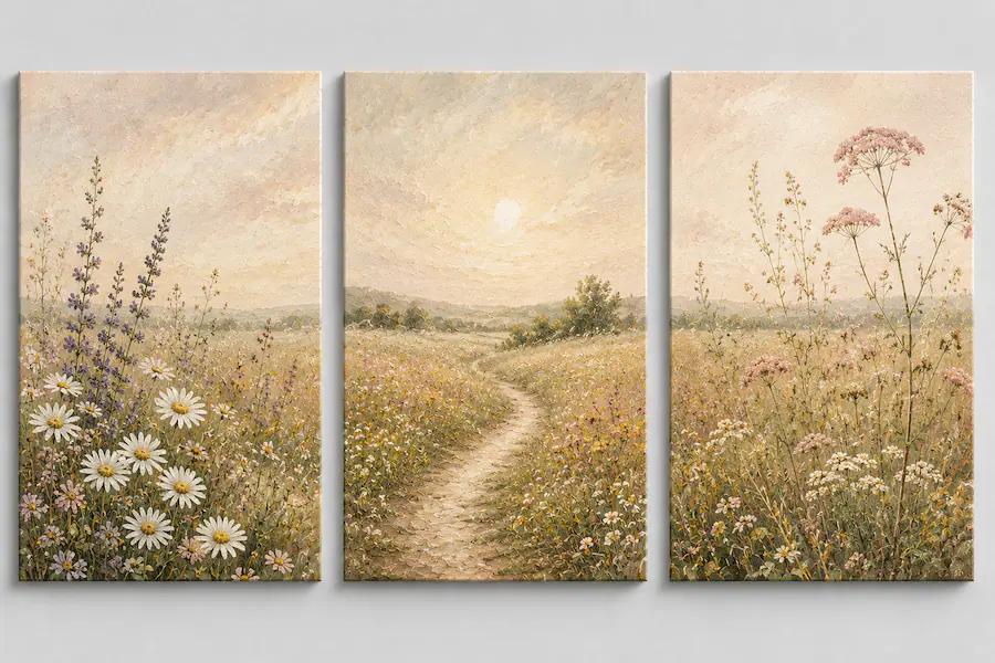 FC Design ICE ARMOR Large set of 3 24x36" Wildflower Meadow Rustic ...