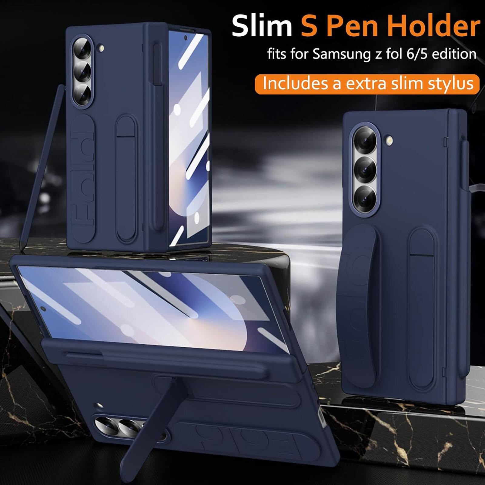 Slim S Pen Holder fits for Samsung z fol 6/5 edition  
Includes a extra slim stylus