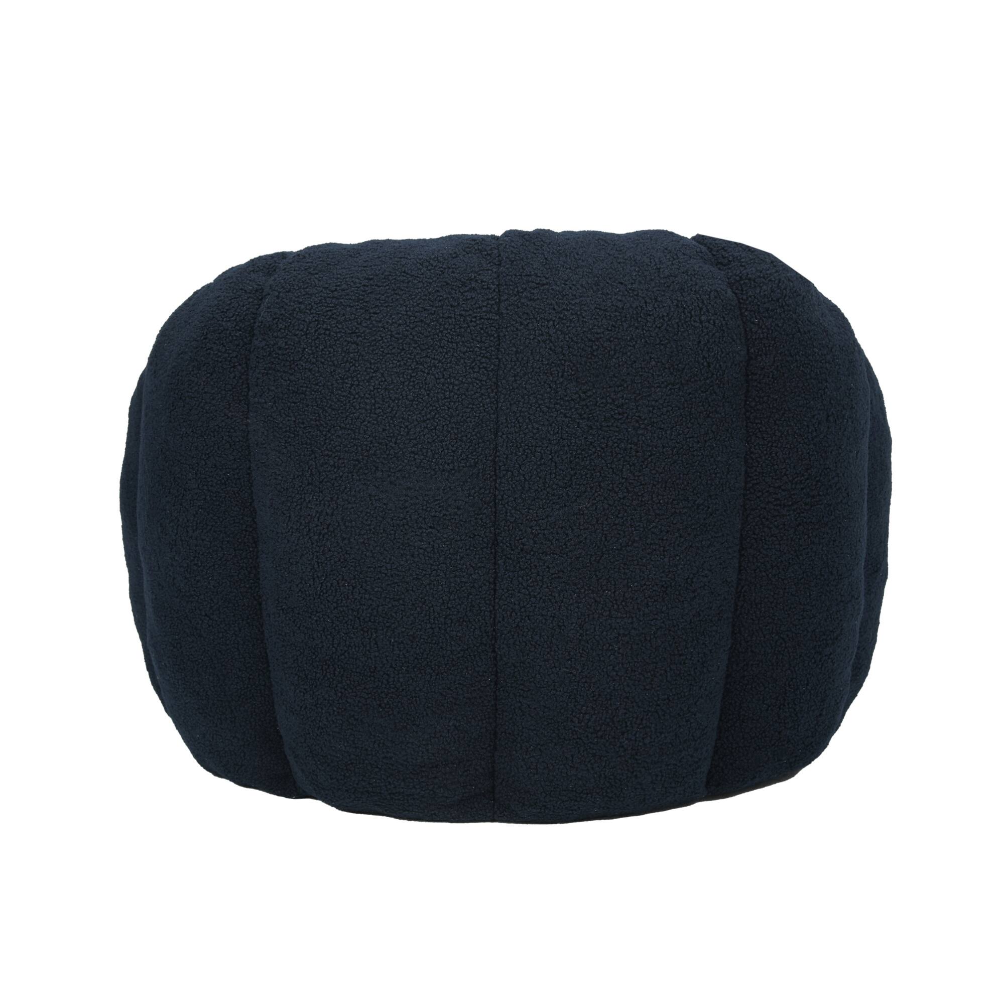 Alt View 6. GOODSILO - Plush Faux Fur Bean Bag Chair with Armrests and Ergonomic Backrest for Ultimate Relaxation in Living Spaces - Dark Blue.
