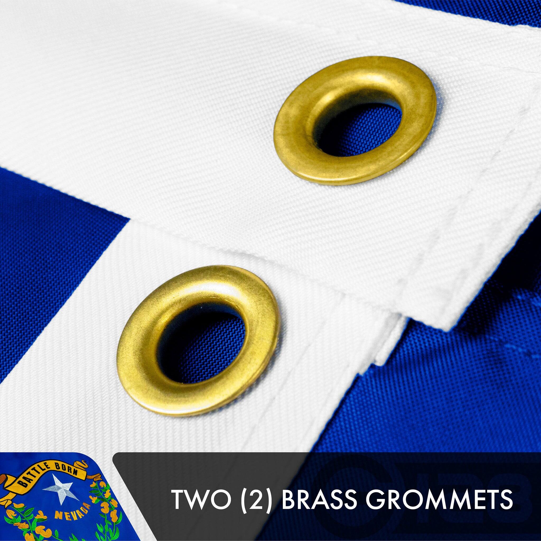 BATTLE BORN NEVADA TWO (2) BRASS GROMMETS