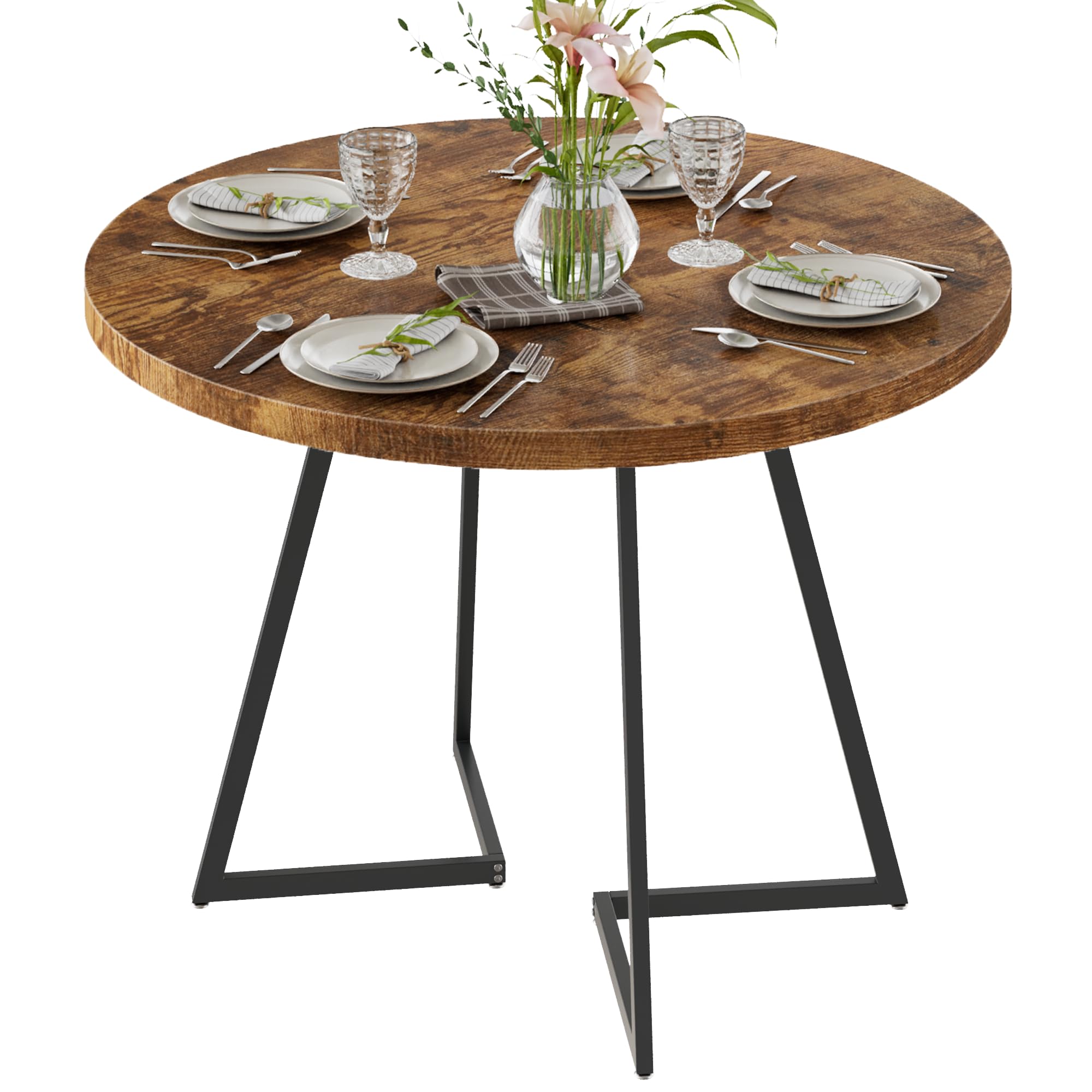 Antique Brown 35" Dining Table