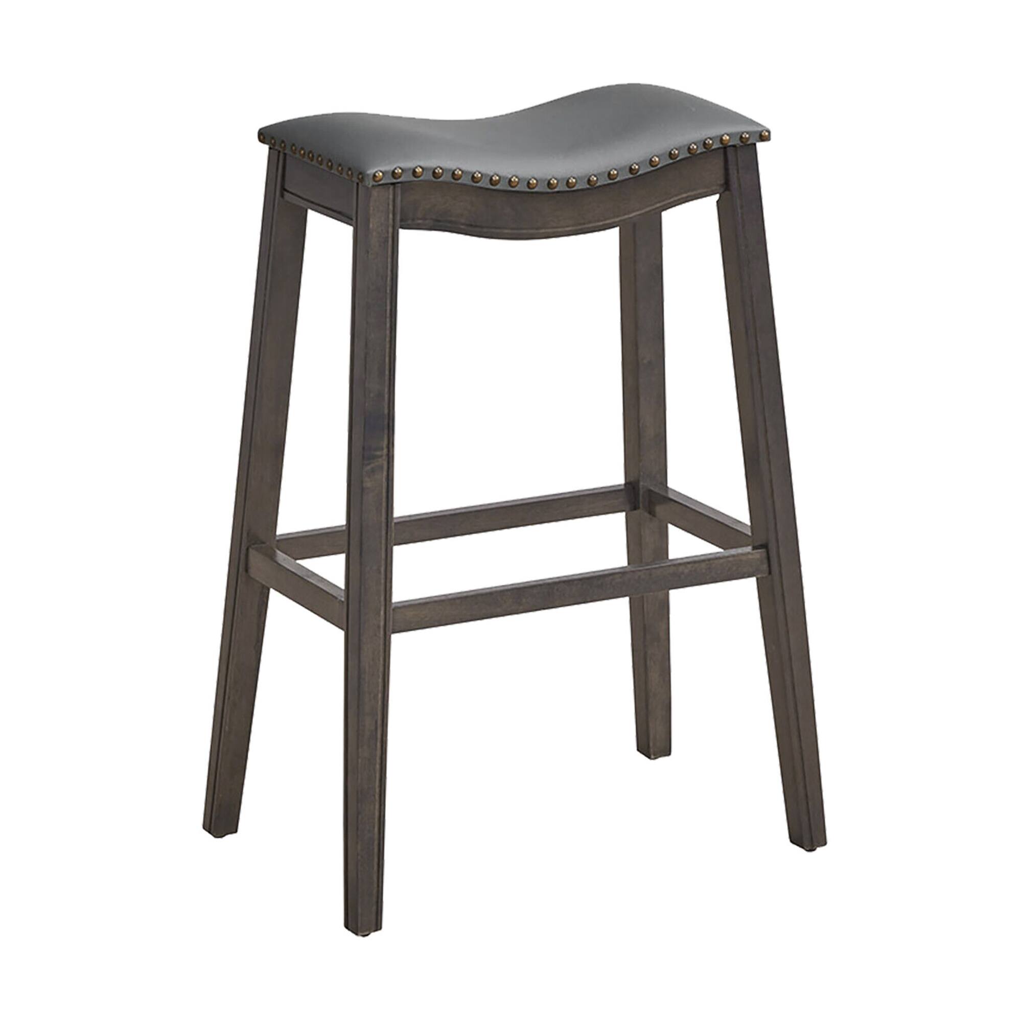 Alt View 9. Gymax - Gymax Set of 2 Saddle Bar Stools Bar Height Kitchen Chairs w/ Rubber Wood Legs Brown - Brown.