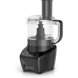 PARKER SLATER - 8-Cup Food Processor and Vegetable Chopper, 450W Power with Stainless Steel Blades to Shred, Slice, Mince, Puree - Black