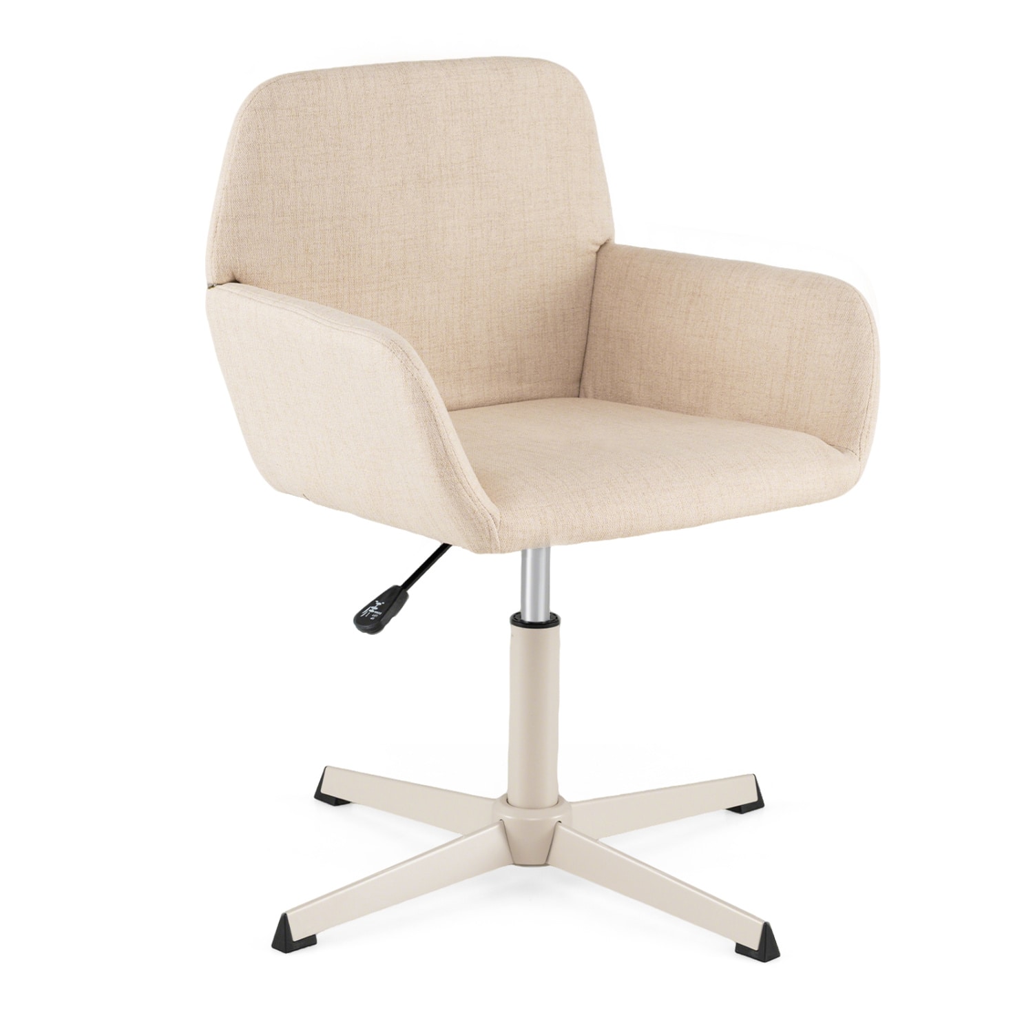 WELLFOR - Vanity Chair with Back 360° Swivel Armchair w/ Adjustable Height for Home Office - Beige price history on PriceWatchPro