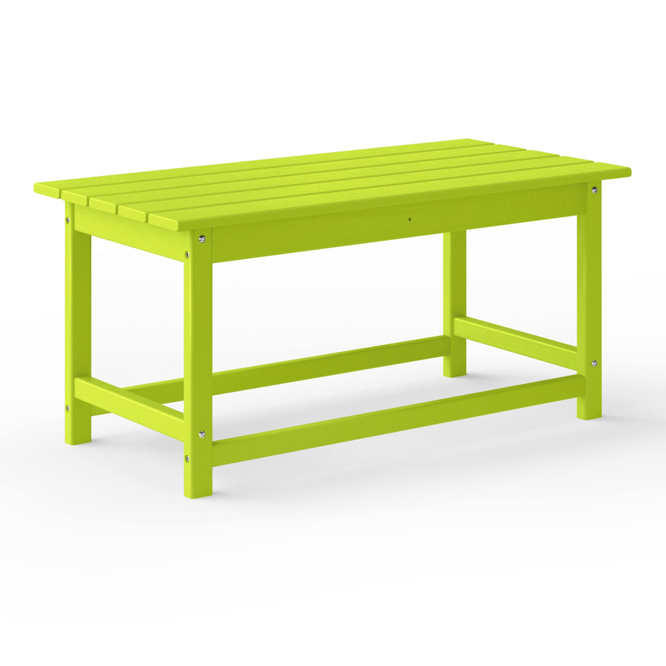 Left. WestinTrends - WestinTrends Malibu 35" length outdoor Coffee table for Adirondack chair - Lime.
