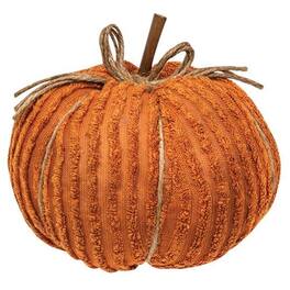 BreeBe - 8" Chenille Pumpkin - Orange