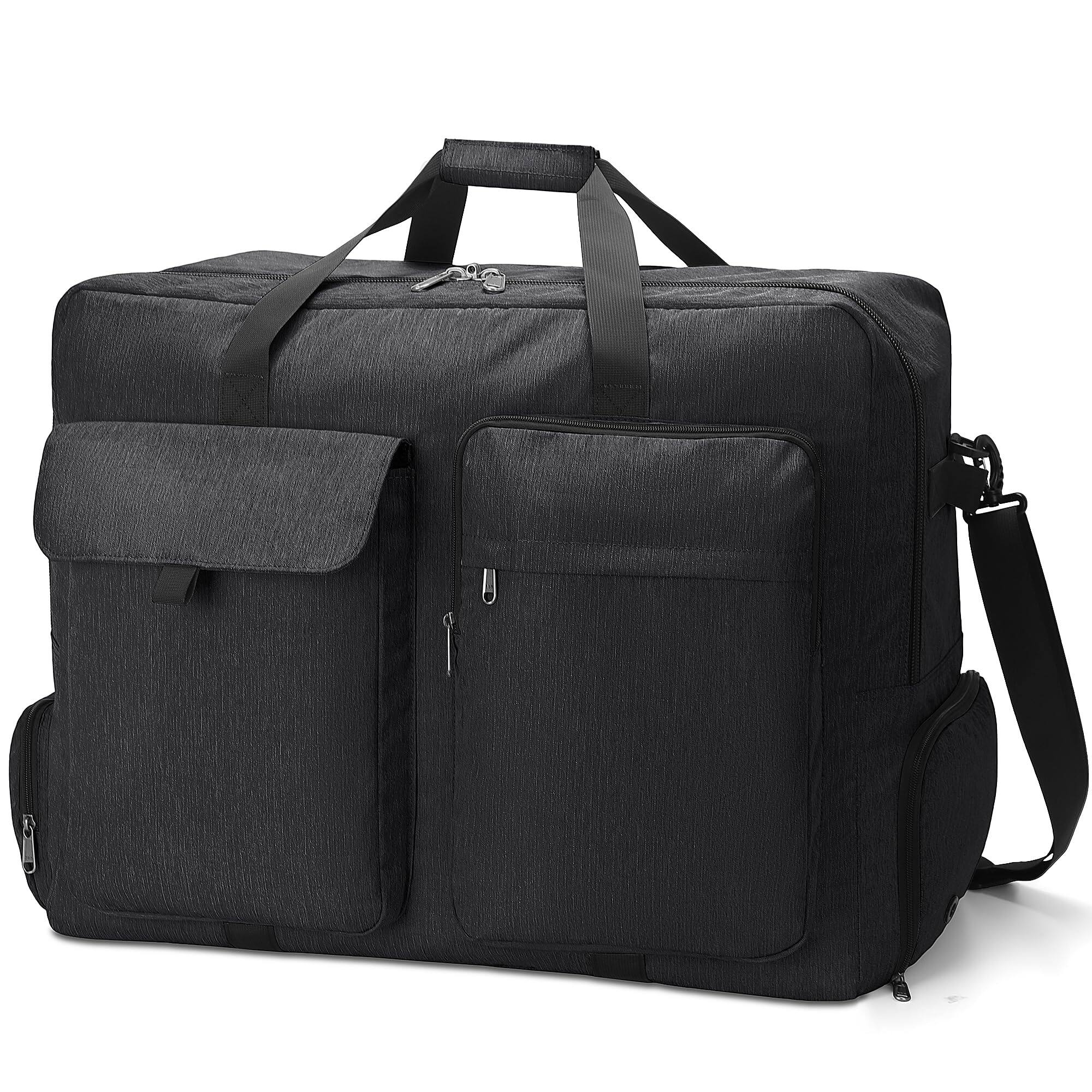 Alt View 1. Paradigms Interiors - Large Travel Duffle Bag For Men Women Foldable Waterproof Packable With Shoes Compartment Overnight Gym Wee... - Gray-100L.