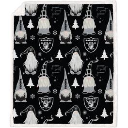 Pegasus - Las Vegas Raiders 70'' x 60'' Holiday Gnome Throw Blanket - Multicolor