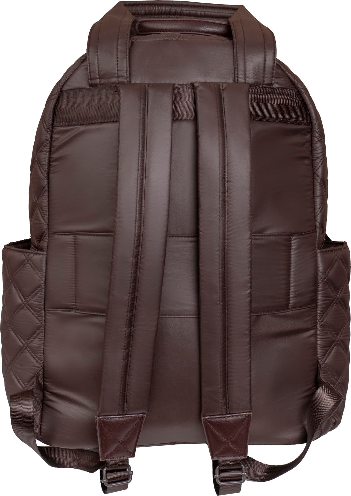 Joan & David - 18-Inch Diamond Quilted Puffer Nylon Workbook Backpack -  Fits up to 12-Inch Laptop - 367-BLACK