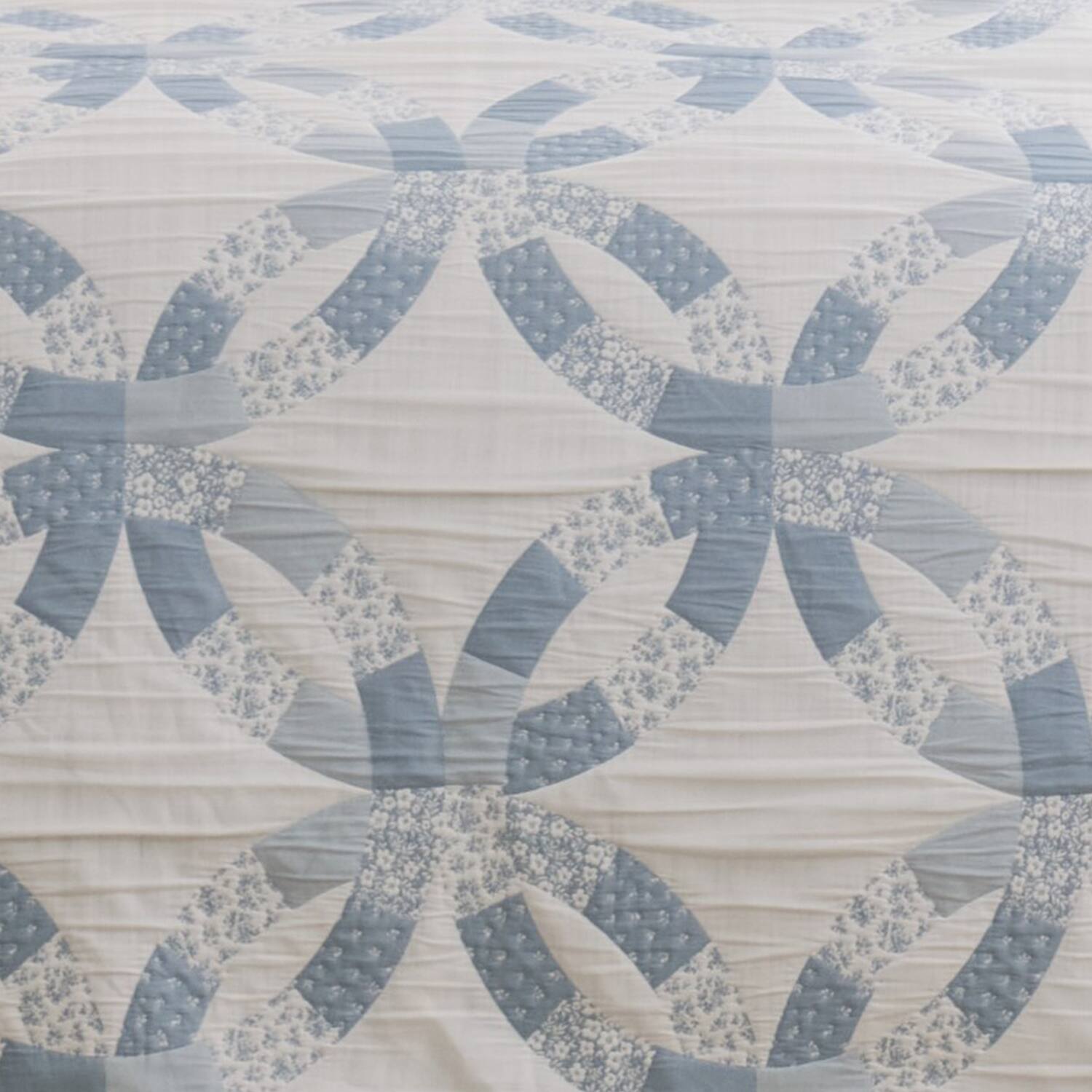 Alt View 1. Greenland Home Fashions - Greenland Home Fashions 100% Jacquard Woven Polyester Wedding Ring Sham King Blue - Blue.