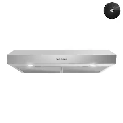 Front. Streamline - 30 in. Ardea Convertible Undermount 165 CFM Range Hood, Mesh Filters, Push Button Control, LED Lights - Brushed Stainless Steel.