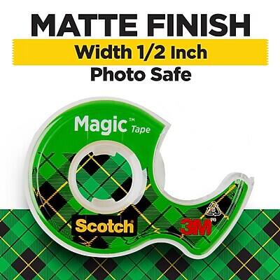 MATTE FINISH  
Width 1/2 Inch  
Photo Safe  

Magic Tape  
Scotch  
3M