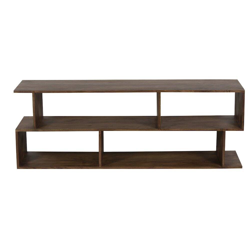 Alt View 1. Porter Designs - Portola Solid Acacia Wood TV Stand, Brown - Brown.