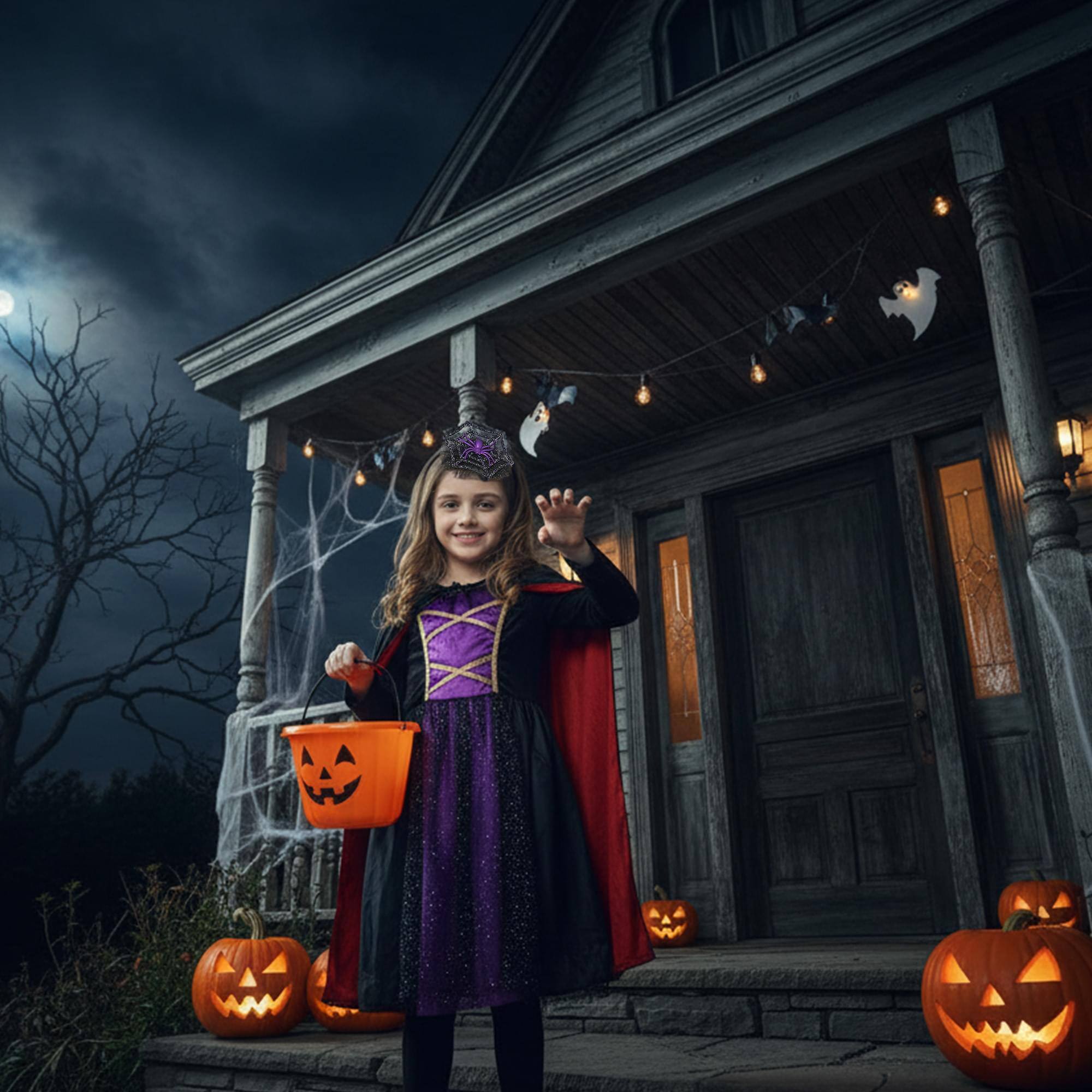 Alt View 2. Smiffys - Spiderella Headband Costume Accessory - Multi-Colored.