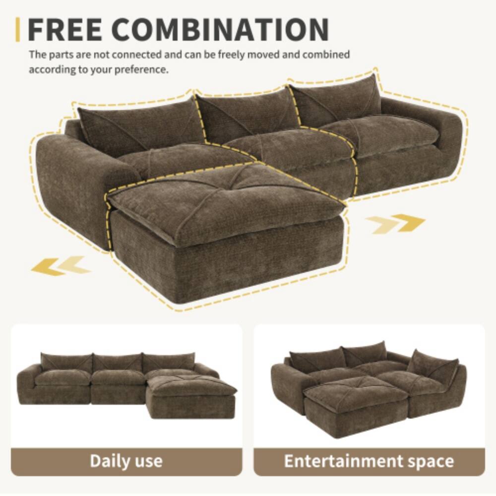 FREE COMBINATION  
The parts are not connected and can be freely moved and combined according to your preference.  

Daily use  
Entertainment space
