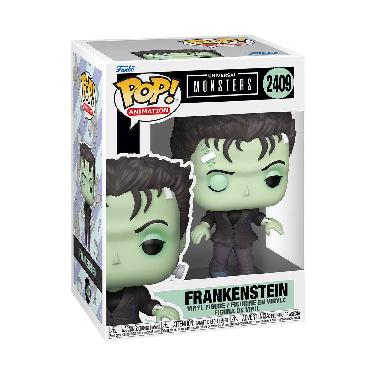 Op FOAkO Funko UNIVERSAL MONSTERS 2409 I POP! ANIMATION EN FRANKENSTEIN I FIGURINE EN VINYLE VINYL FIGURE VINIL FIGURA DE VINIL FIGURA DE PELIGRO DE ASFIXIA ADVERTENCIA: SER D'ETOUFFEMENT A ADVERTENCIA: - DANGER pequios - a actecuado HAZARO A ATTENTION: - entarts - mens de 38 mos Partes A WARNING: CHOKING Pettes pibUns R convient OE phieen unde 3 noth N sutable a Seal
