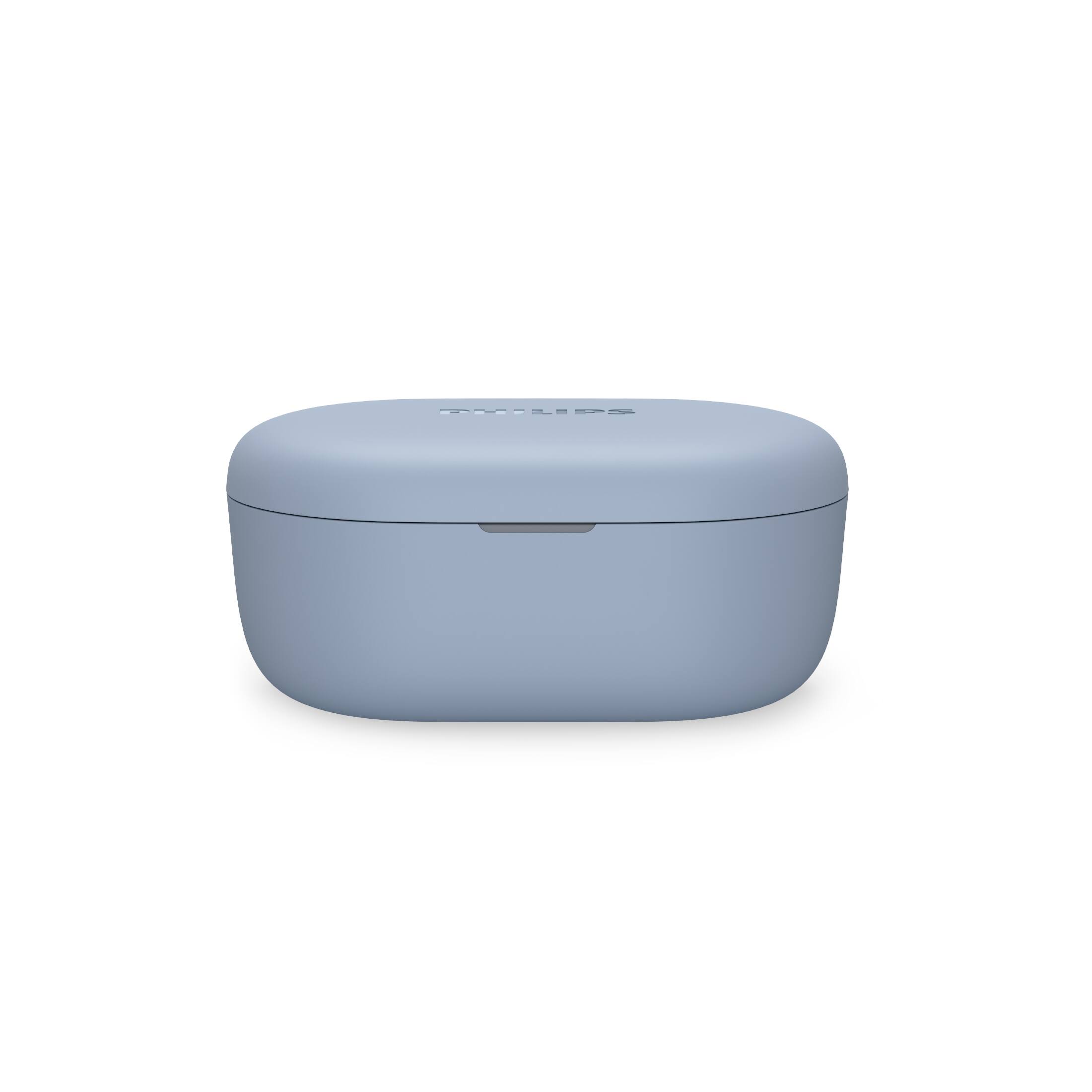 Back. Philips - TAT1300 True Wireless In-Ear Bluetooth Earbuds with SecureFit Ear Tips, 24H Playtime - Blue.