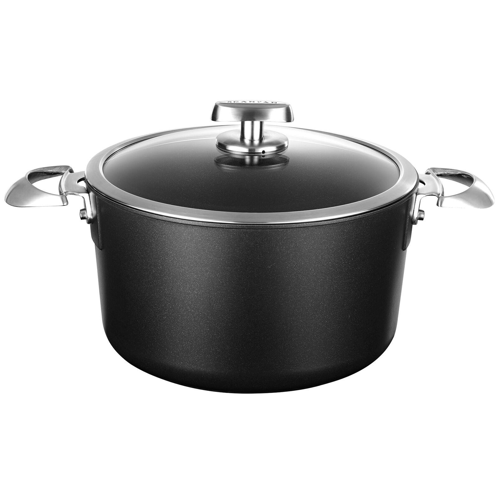 Front. Scanpan - Pro IQ 6.5 Quart Covered Dutch Oven - Black.
