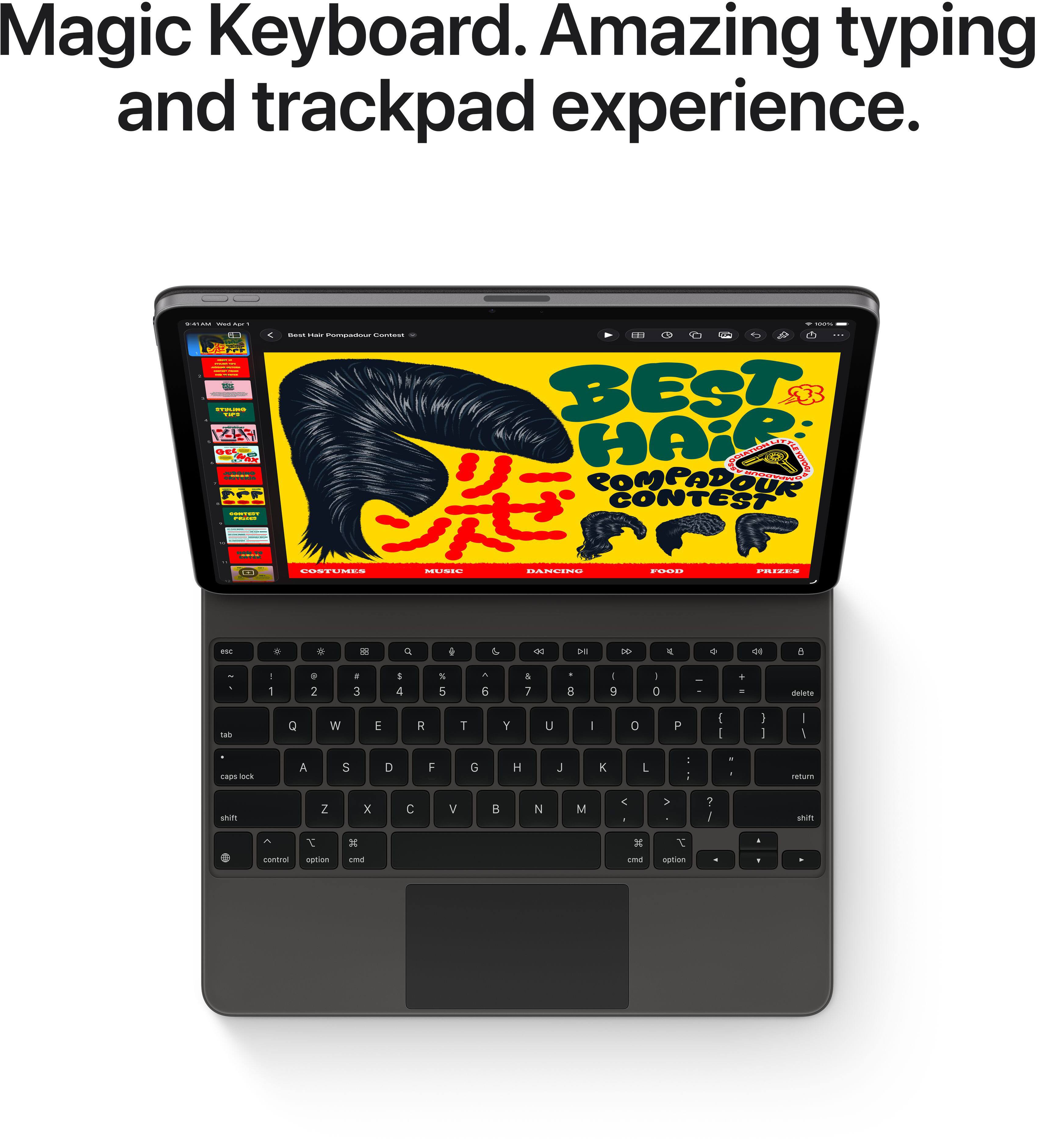 Magic Keyboard. Amazing typing and trackpad experience.