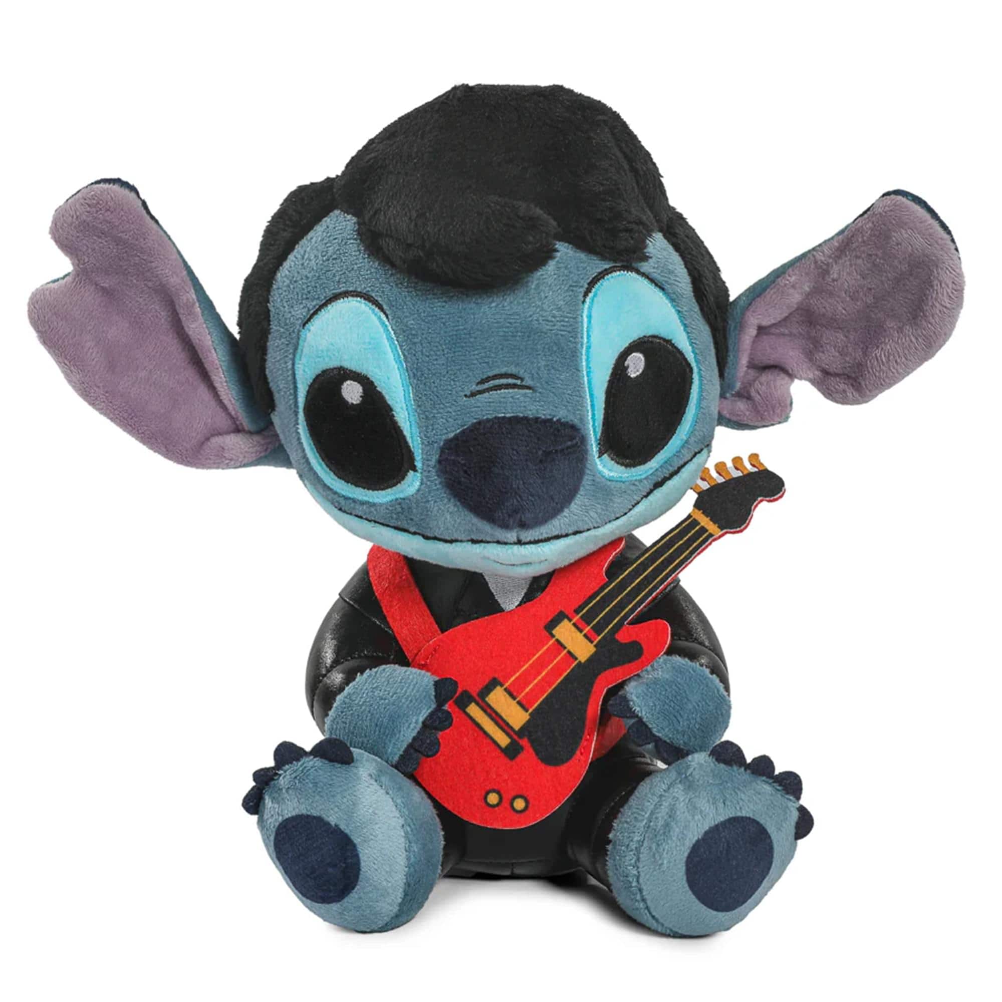 Kidrobot - Disney Lilo & Stitch 9 Inch Elvis Stitch Plush | Black Leather - Blue