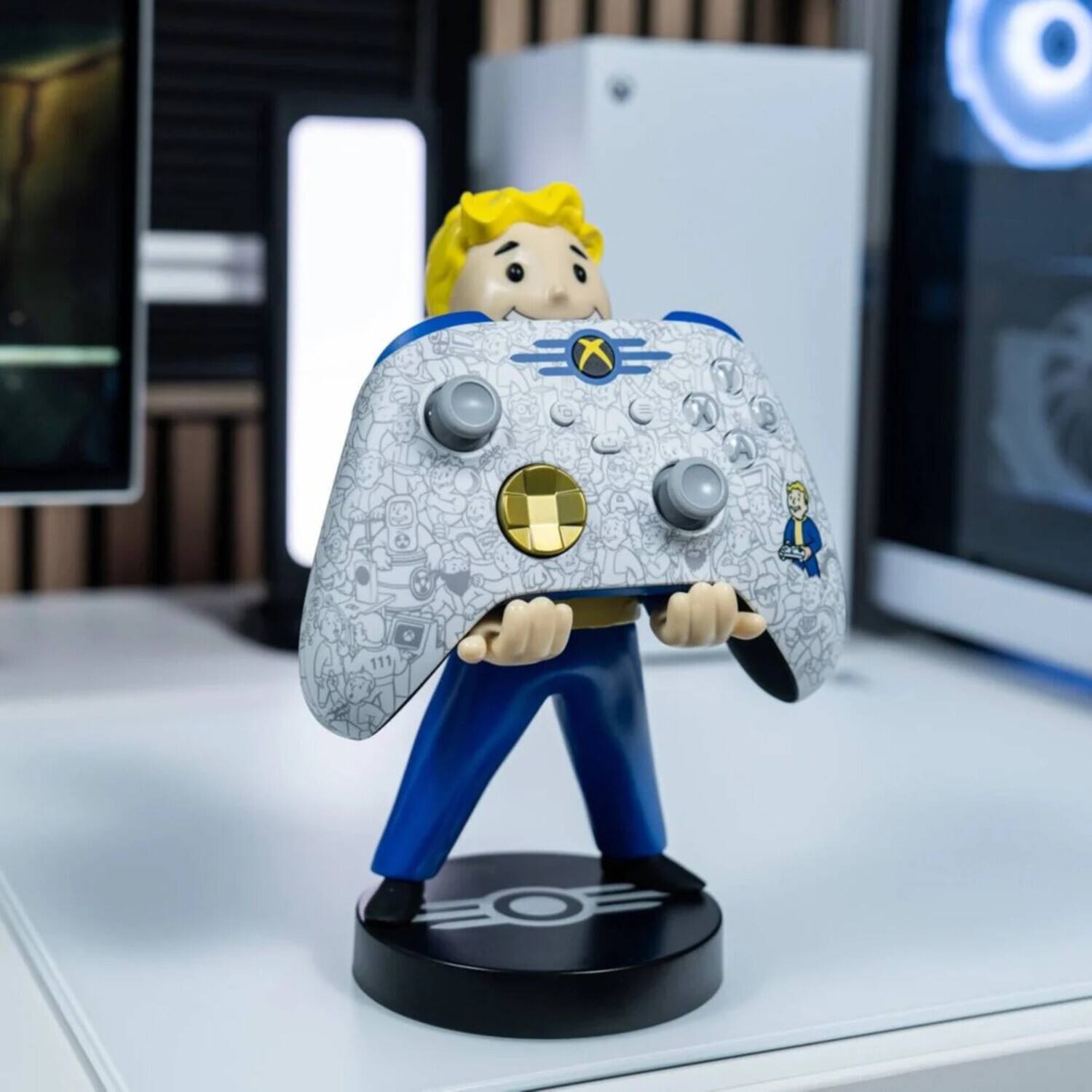 Alt View 3. PopMarket - Fallout - Cable Guys - Vault Boy Controller Holder and Phone Stand   - COLLECTIBLES - Multicolor.