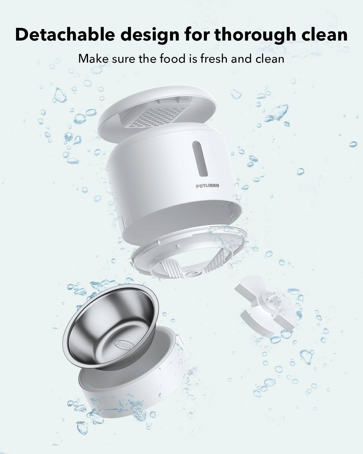 Detachable design for thorough cleaning: Make sure the food is fresh and clean.