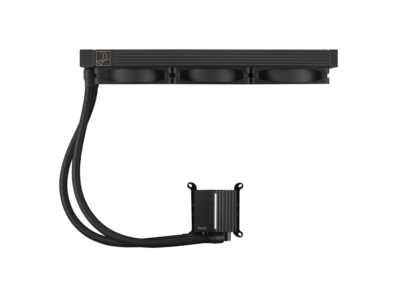 Alt View 4. ASUS - ASUS ProArt LC 360 AIO CPU Cooler for AMD AM4/AM5 & Intel LGA 1700, 1200, 115X with Illuminated Meter & 3 Black Fans - matte black.