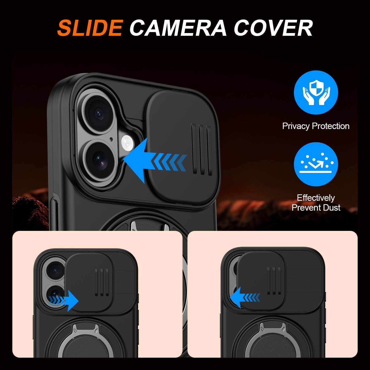 SLIDE CAMERA COVER

Privacy Protection

Effectively Prevent Dust