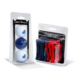 Team Golf - Kansas Jayhawks 3-Golf Ball & 50-Golf Tee Set - Multicolor