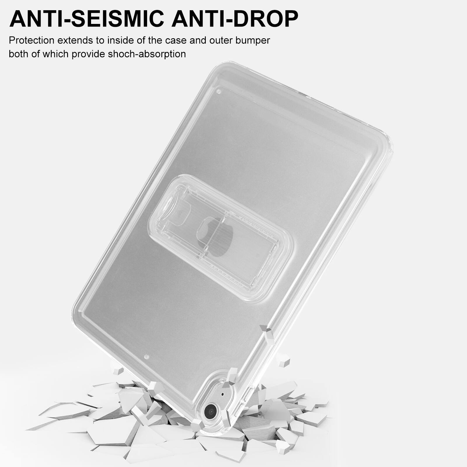 ANTI-SEISMIC ANTI-DROP  
Protection extends to inside of the case and outer bumper both of which provide shock-absorption