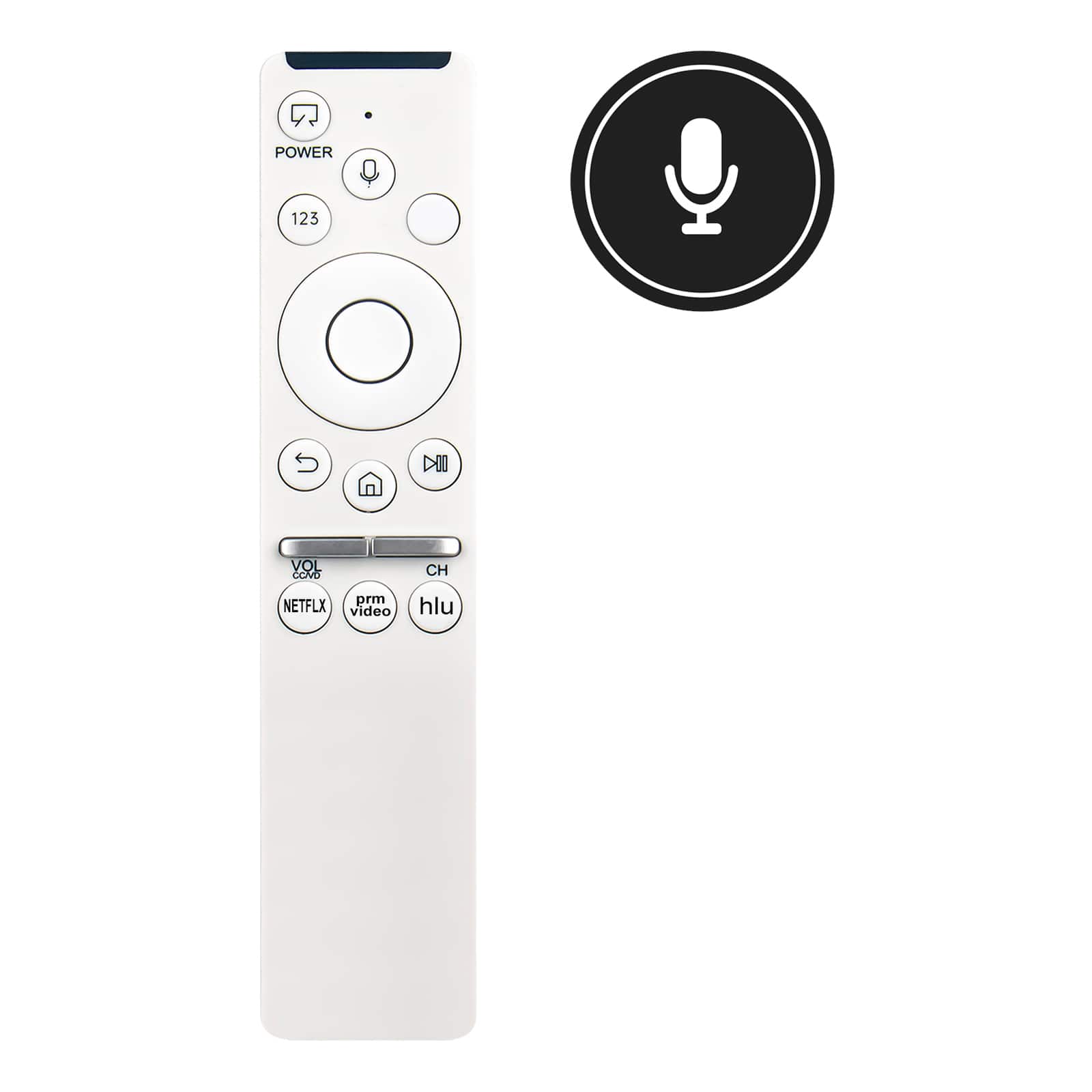 ZdalaMit - NEW BN59-01312Q Replacement Voice Remote fit for Samsung Smart 4K UHD HDTV TV QN43LS03R QN49LS03R - White