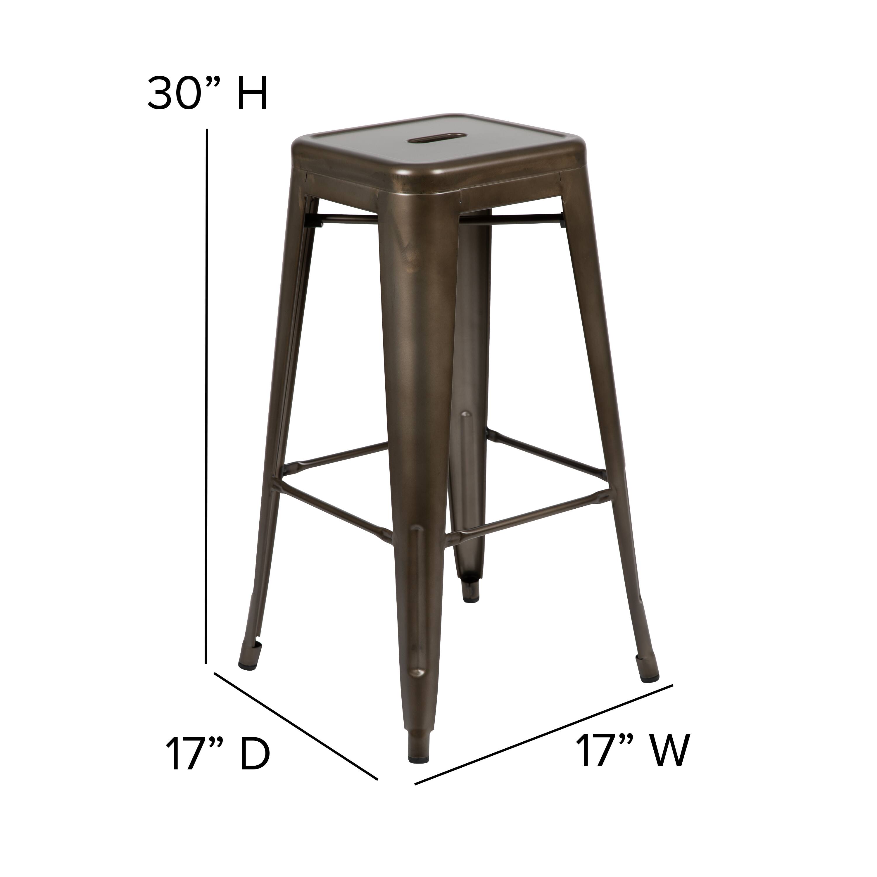 30" H 17" D 17" W