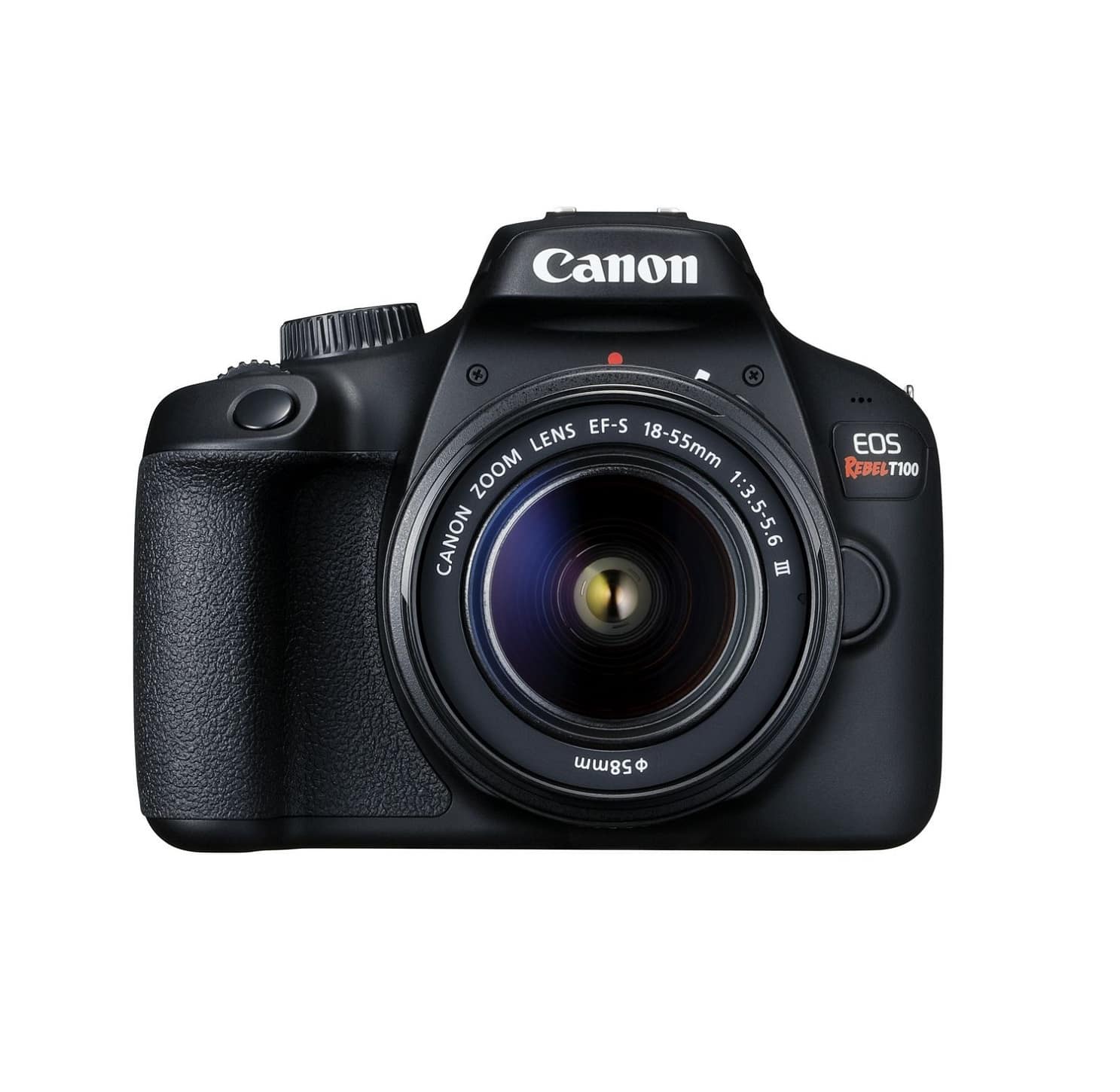 Canon EOS Rebel T100 DSLR Camera with EF S 18 55mm f/3.5 5.6 III