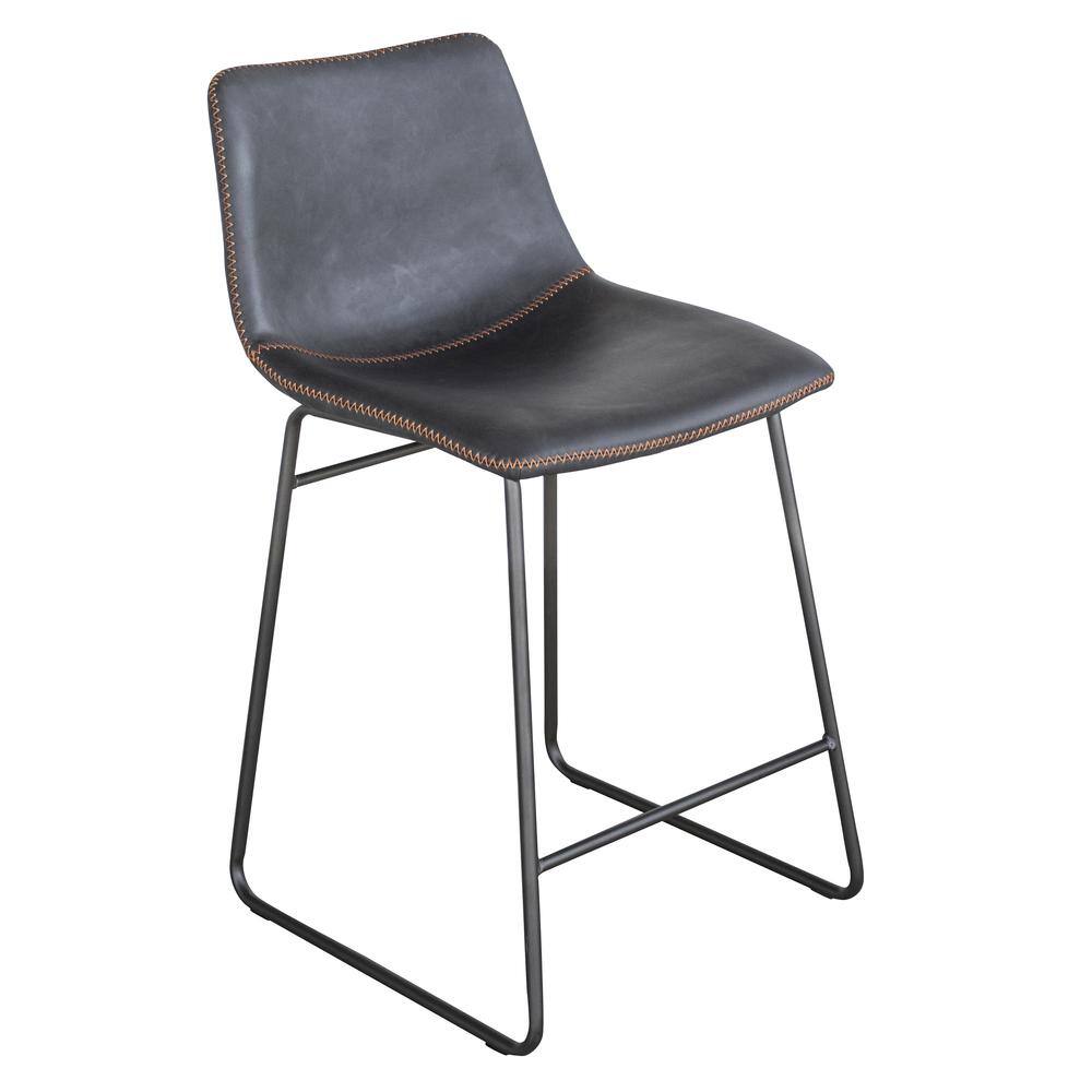 Left. AmeriHome - Classic Faux Leather 24 inch Counter Height Chair Set - Black.