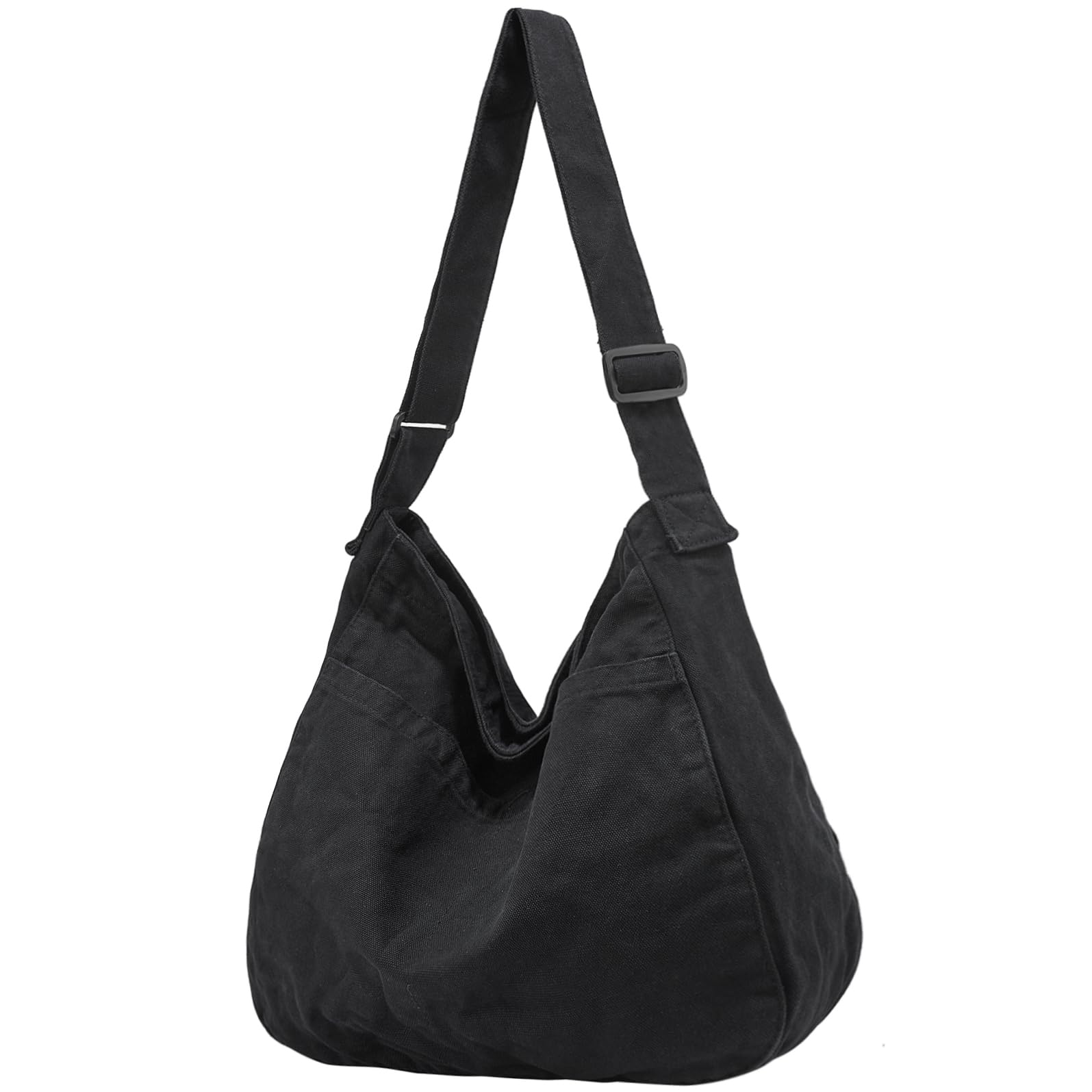Front. Vulpecula Spade - Canvas Tote Bag Casual Hobo Crossbody Shoulder Bag for Women and Men Large Purse Messenger Bag Travel Work - 0-black.