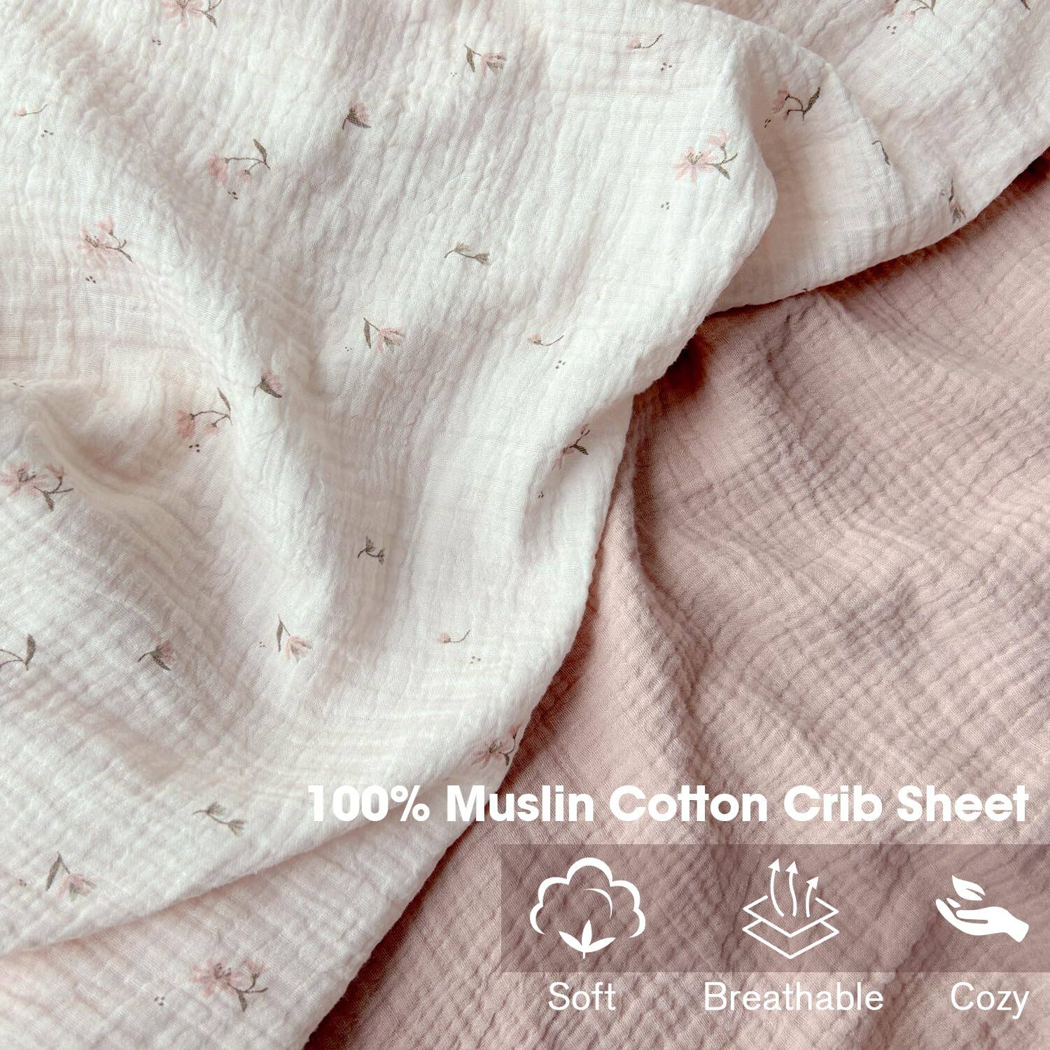 100% Muslin Cotton Crib Sheet

Soft, Breathable, Cozy
