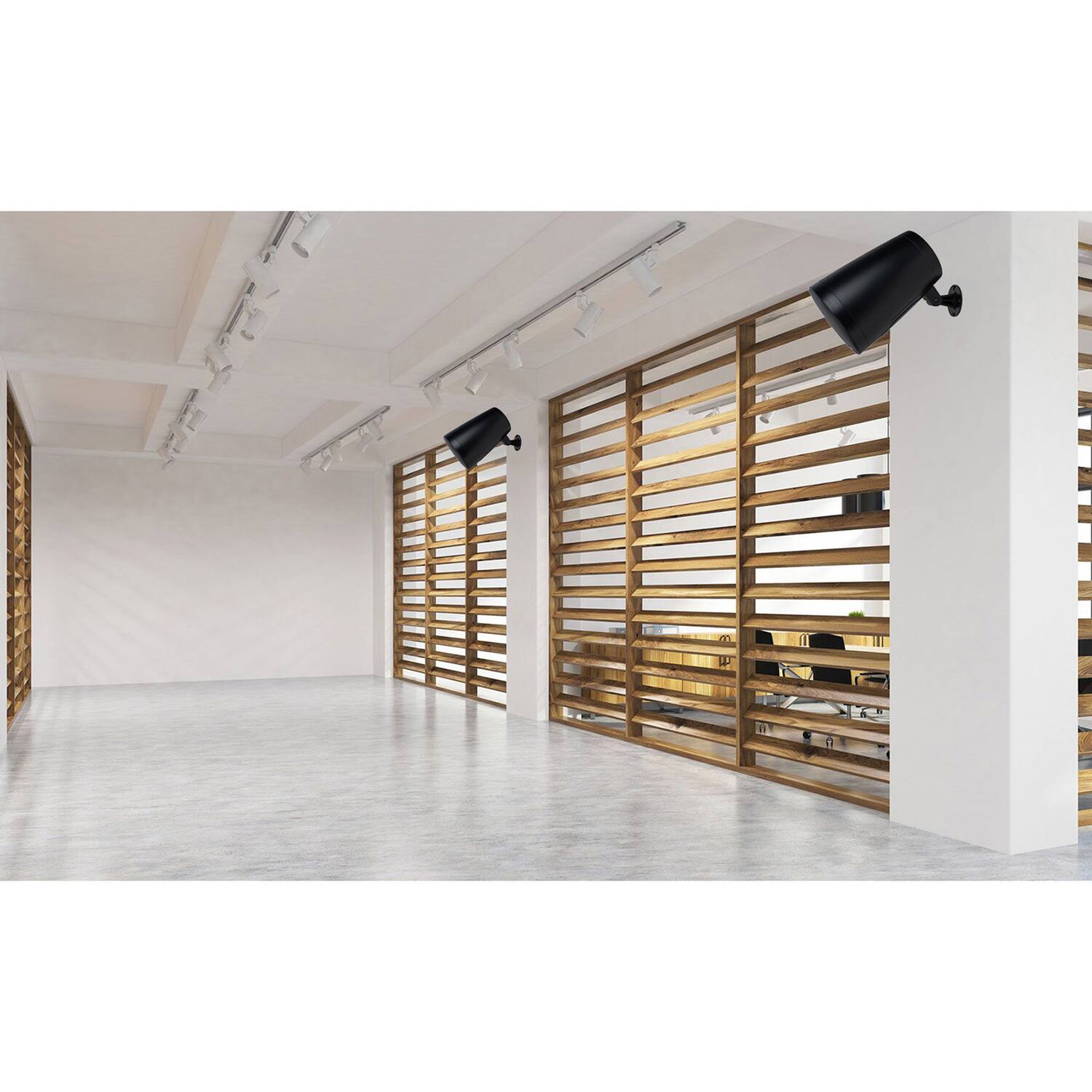 Left. Dayton Audio - WP60XTB Pendant Speaker, 6.5" Woofer, 70V/100V Multi-Taps, 8 Ohm - Black.