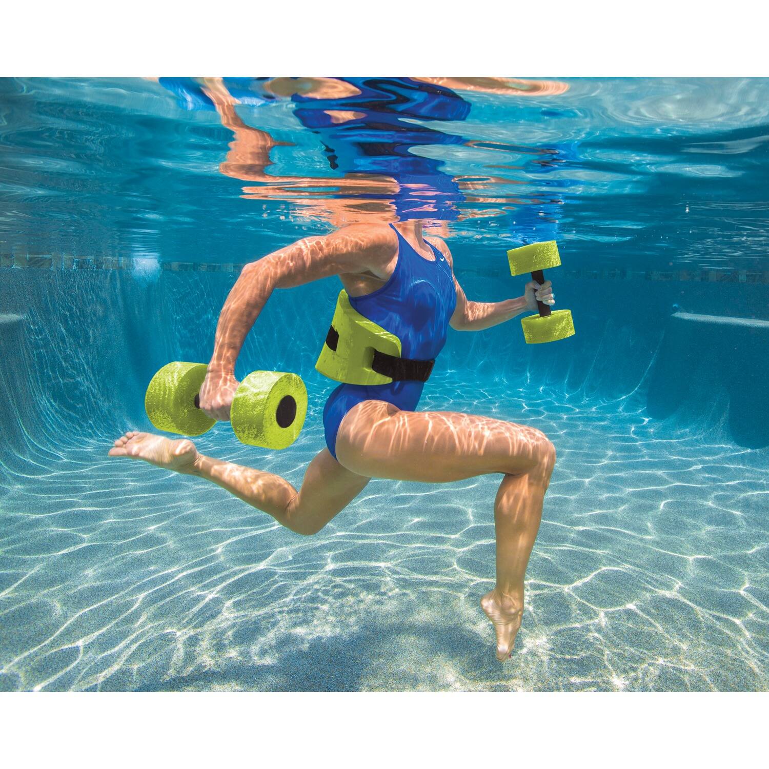 Left. GoFit - GoH20 Water-Resistance Workout Set - Lime Green.