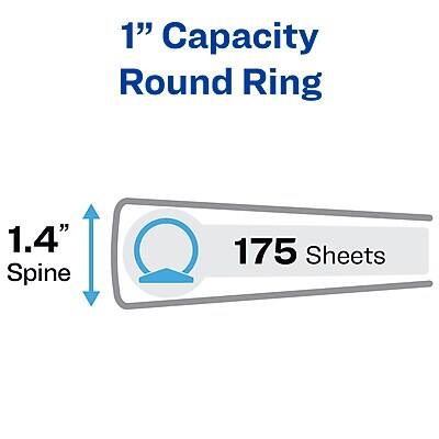 1" Capacity Round Ring  
1.4" Spine  
175 Sheets