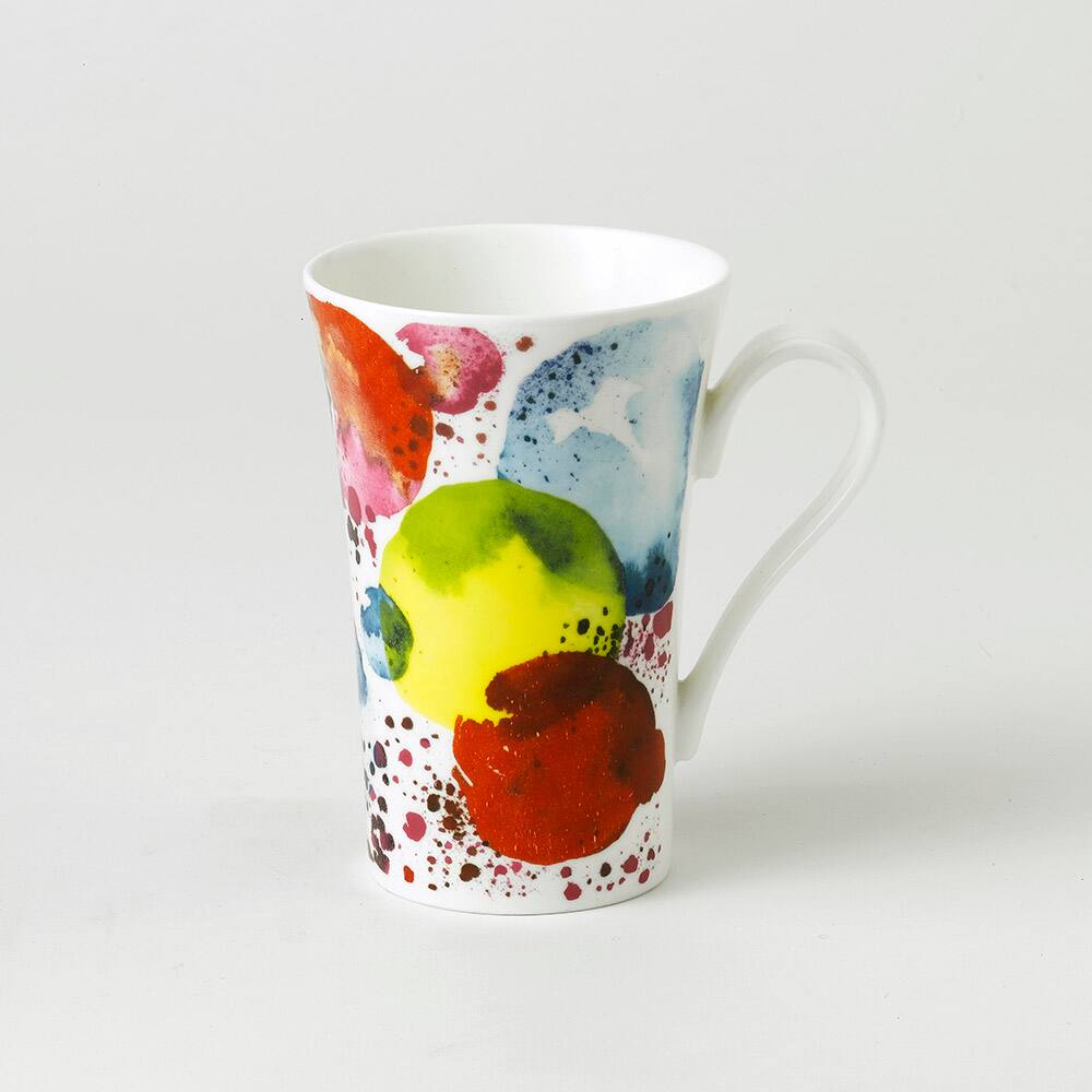 Angle. Jiallo - Roy Kirkham Planets Emily Mug, Set of 6, Bone China Ceramic, Made in England - Mutli color.
