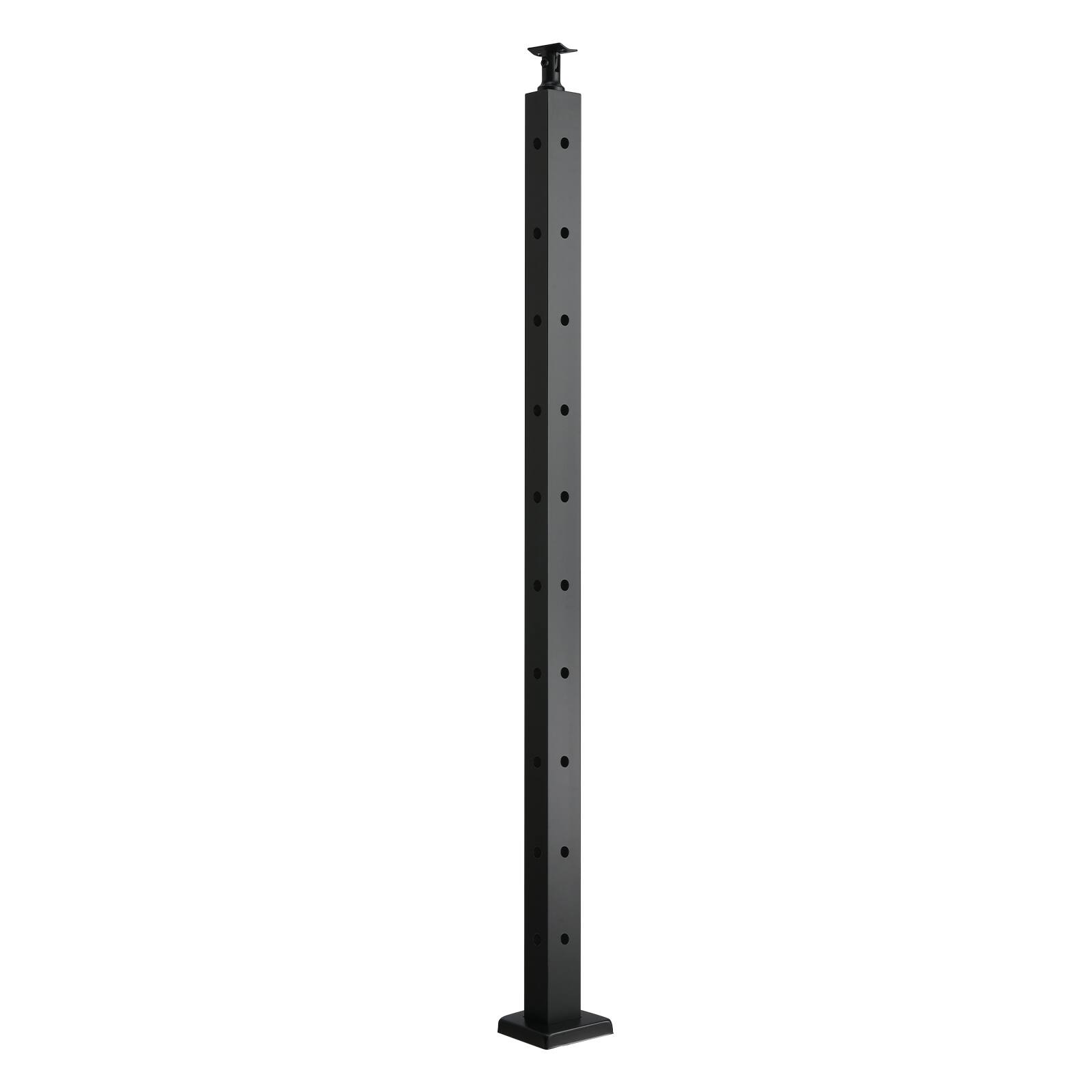 Alt View 5. VEVOR - Cable Railing Post, 36x1x2 Inch Corner Railing Post, with L-Shaped Pre-Drilled Holes, Stainless Steel Cable Rail Post - Black.